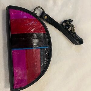 🩷 Hayden-harnett Wristlet Colorful Patchwork Leather Wristlet💚